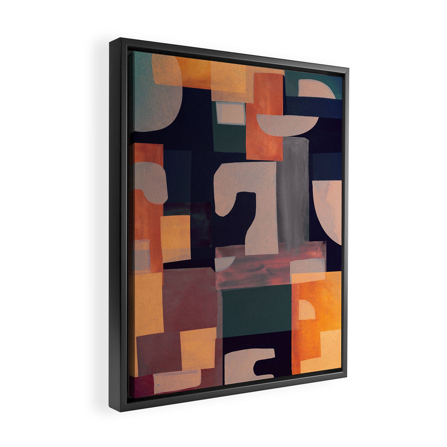 Geometric Collage 4 Framed Canvas Print Gallery Image 2