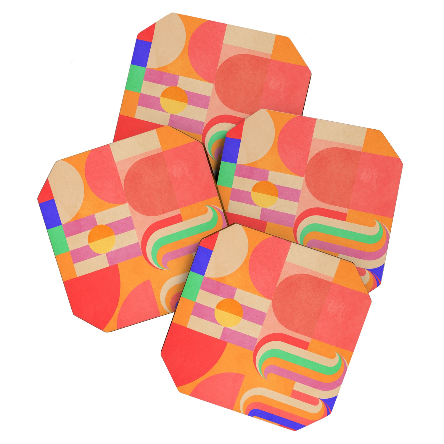 Geometric Shapes 185 Coaster Gallery Image 1
