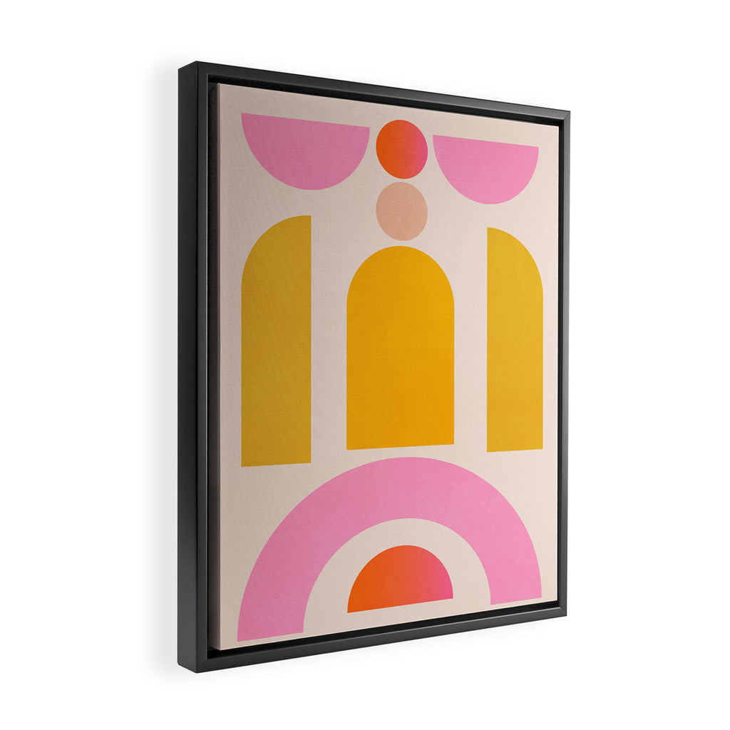Geometric Shapes 203 Framed Canvas Print Gallery Image 2