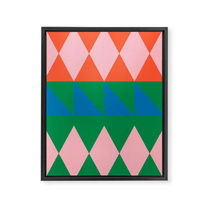 Geometric Shapes 220 Framed Canvas Print Gallery Image 1
