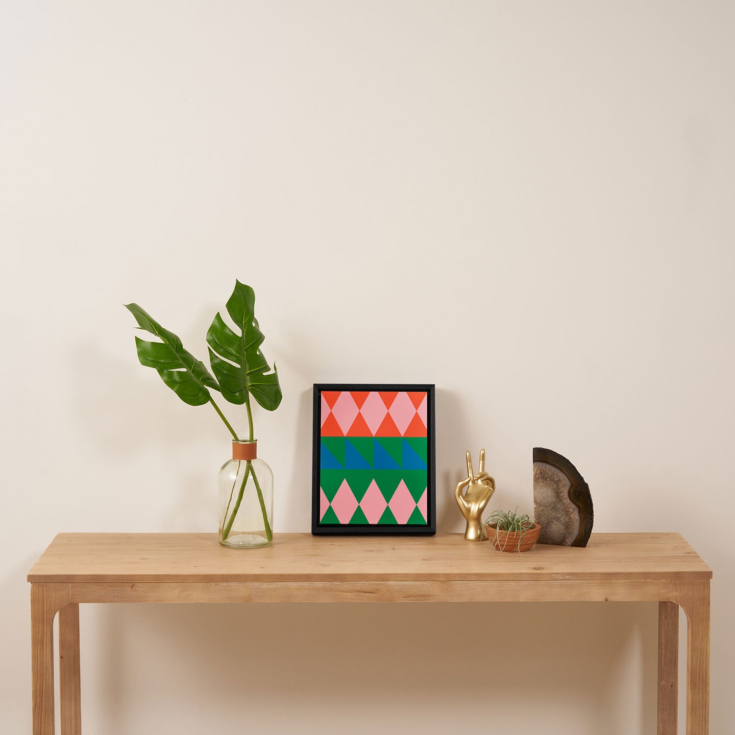 Geometric Shapes 220 Framed Canvas Print Gallery Image 4