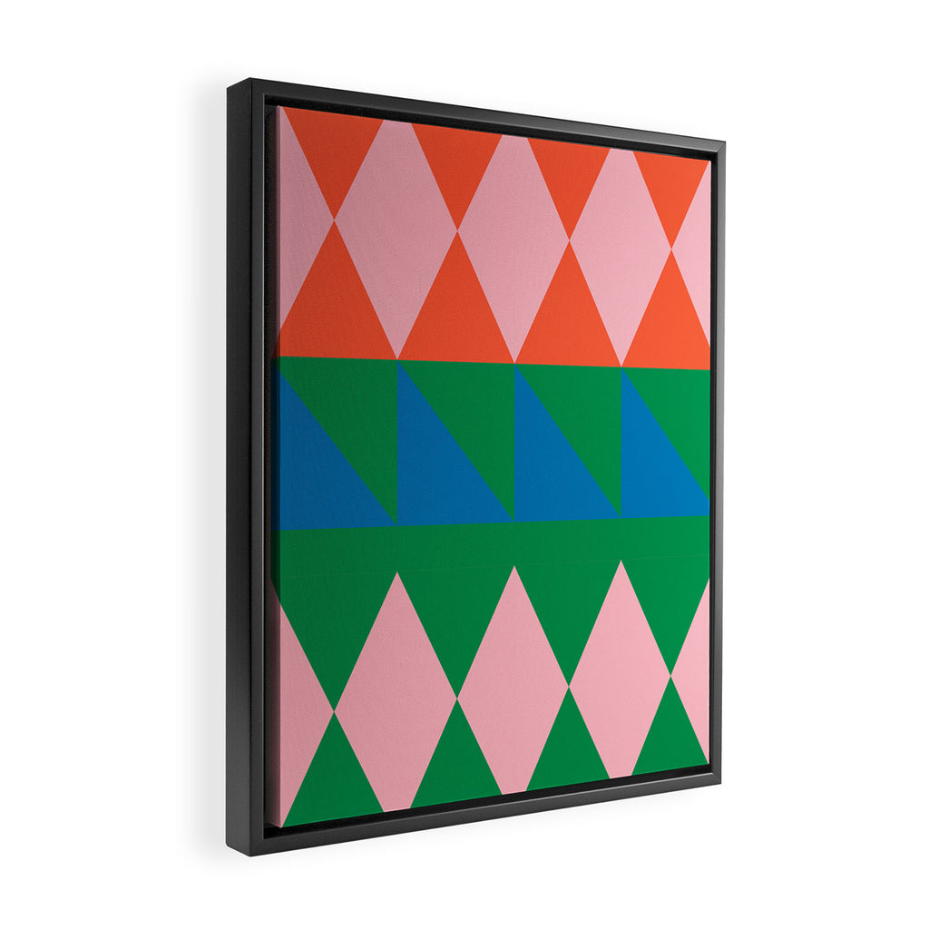 Geometric Shapes 220 Framed Canvas Print Gallery Image 2