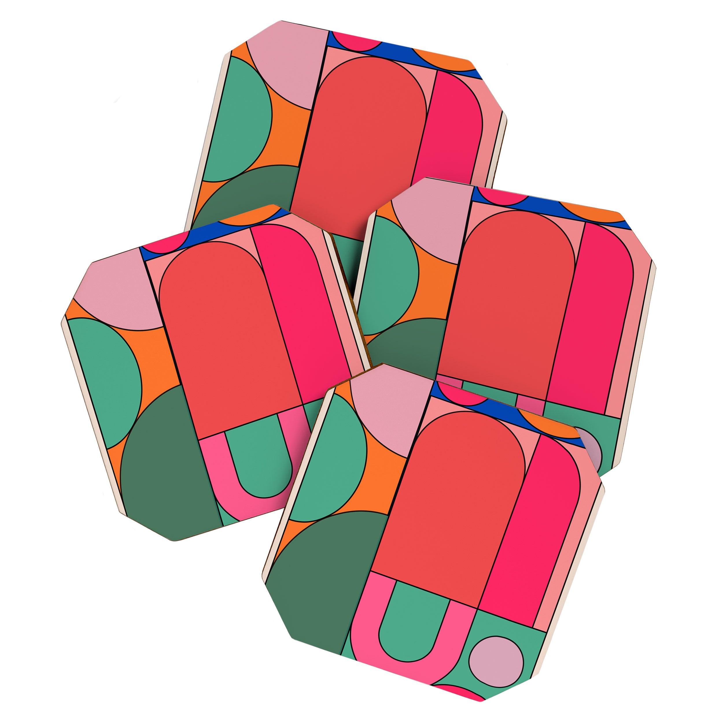Geometric Shapes 239 Coaster Gallery Image 1