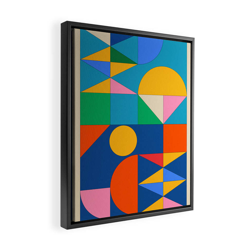 Geometric Shapes 241 Framed Canvas Print Gallery Image 2