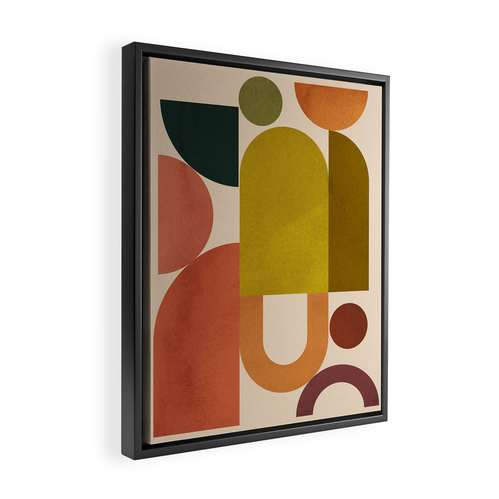 Geometric Shapes 244 Framed Canvas Print Gallery Image 2