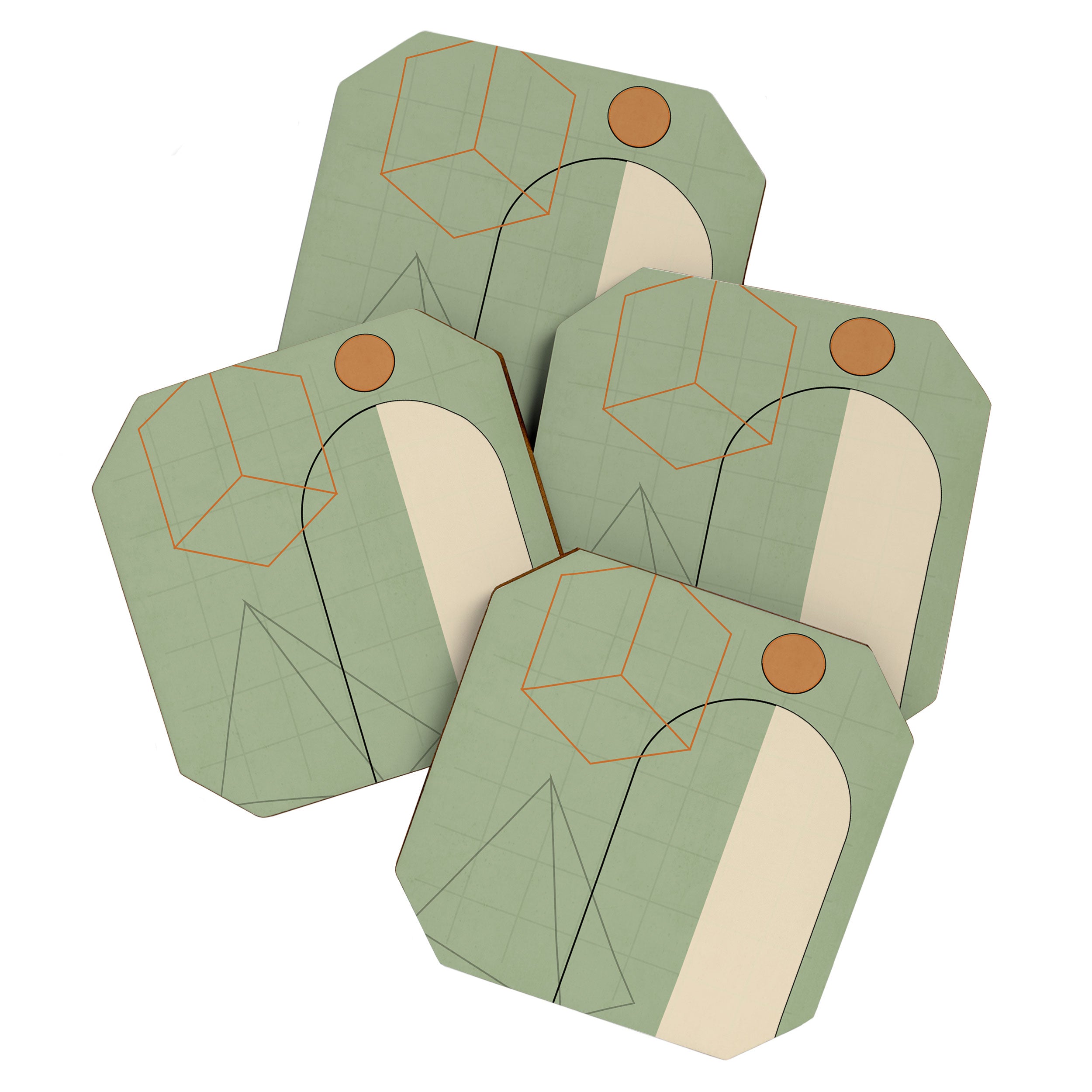Geometric Shapes 6 Coaster Gallery Image 1