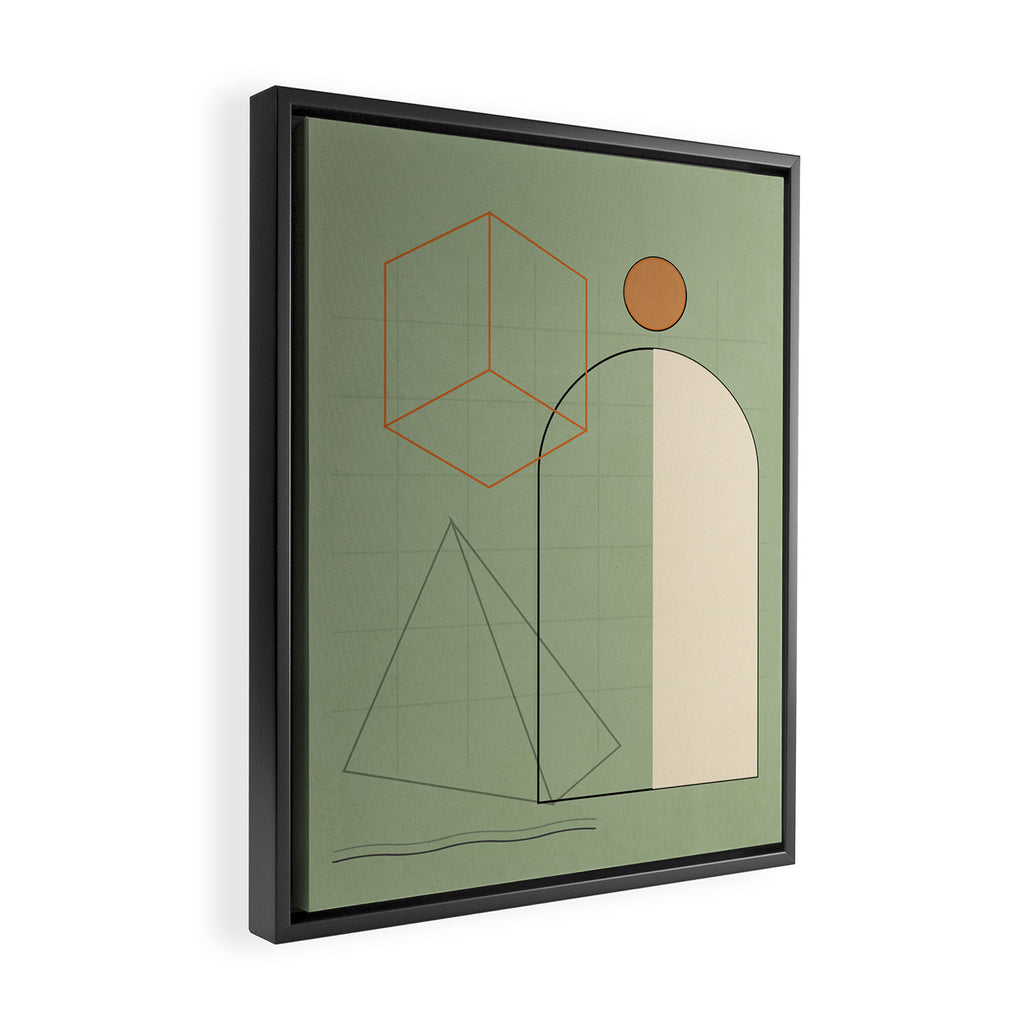 Geometric Shapes 6 Framed Canvas Print Gallery Image 2