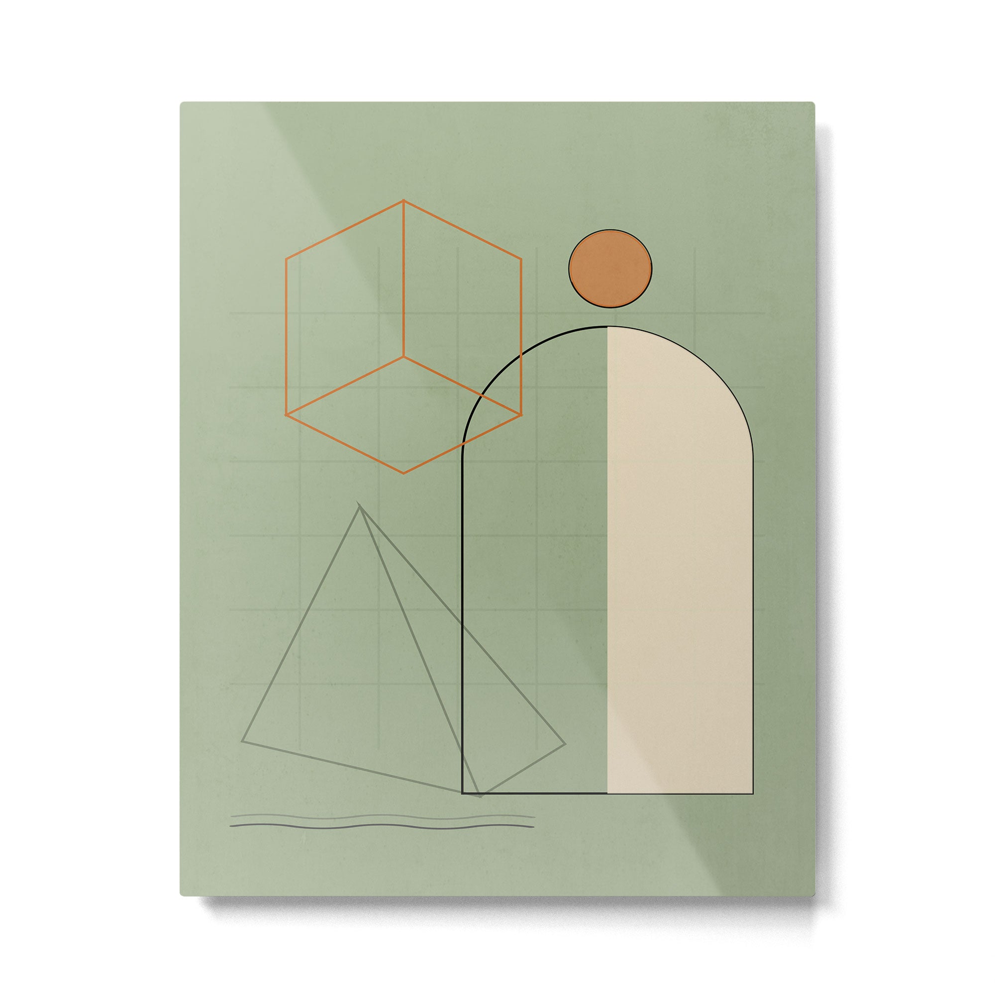 Geometric Shapes 6 Metal Print Gallery Image 4