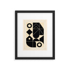 Geometric Shapes Black and White 4 Framed Art Print Gallery Image 5