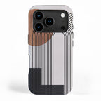 Mid Century Abstract Geometric 5 iPhone Case Gallery Image 1