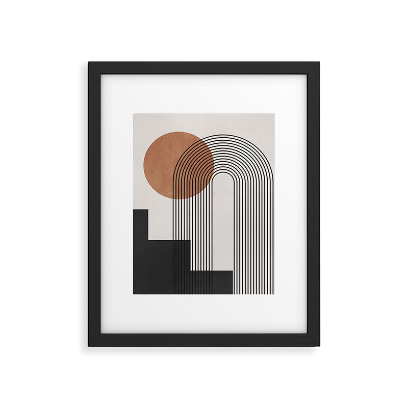 Mid Century Abstract Geometric 5 Framed Art Print Gallery Image 5