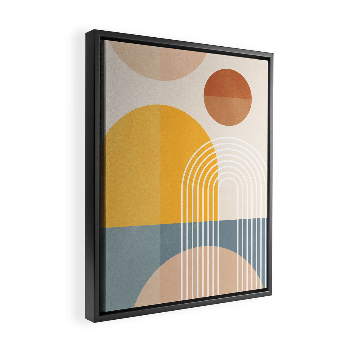 Minimal Geometric Shapes 164 Framed Canvas Print Gallery Image 2