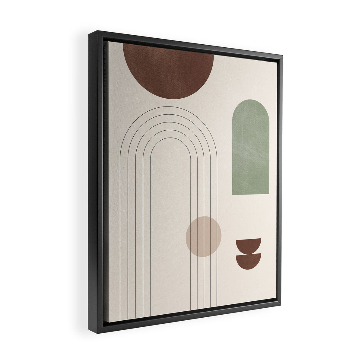 Minimal Geometric Shapes 180 Framed Canvas Print Gallery Image 2