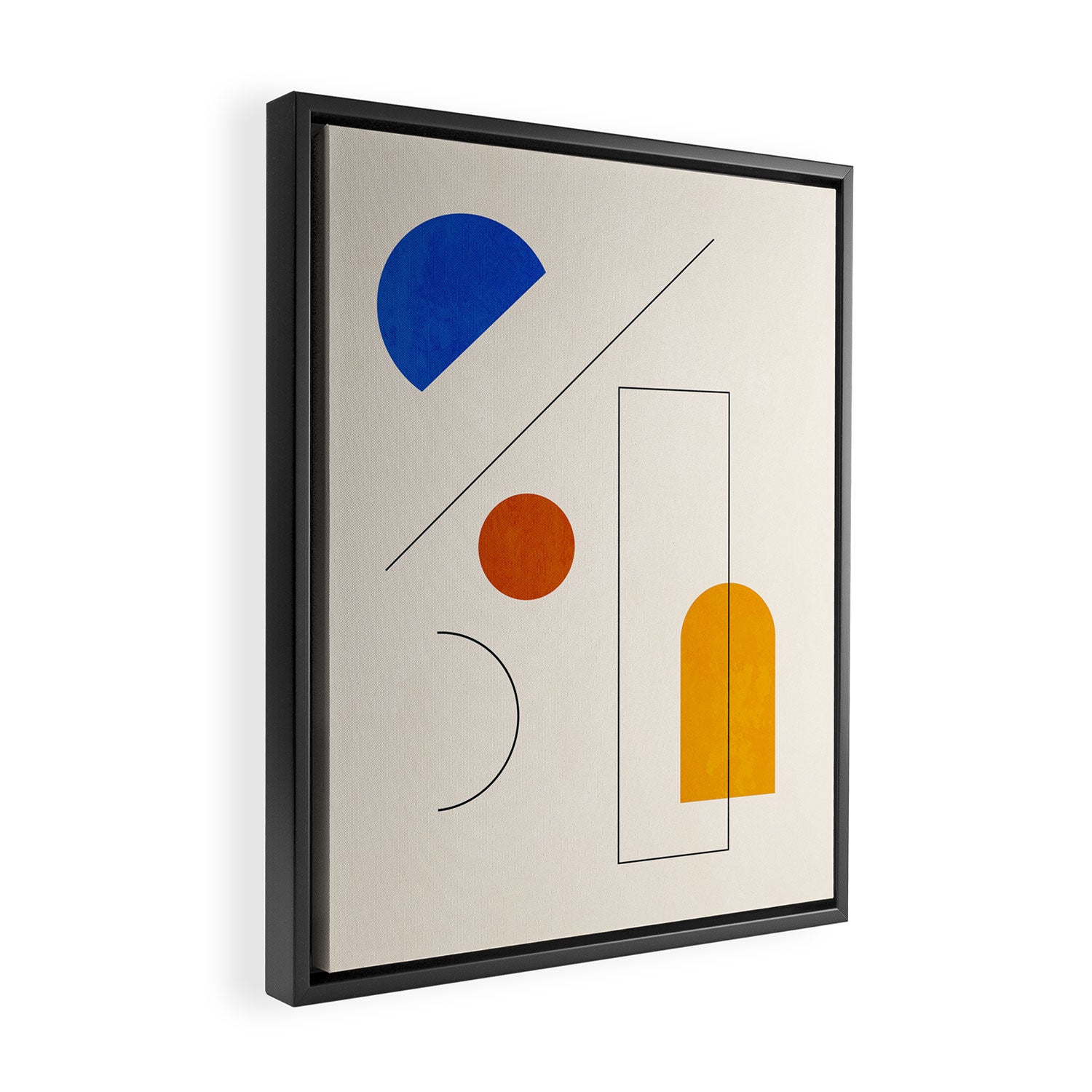 Minimal Geometric Shapes 65 Framed Canvas Print Gallery Image 2