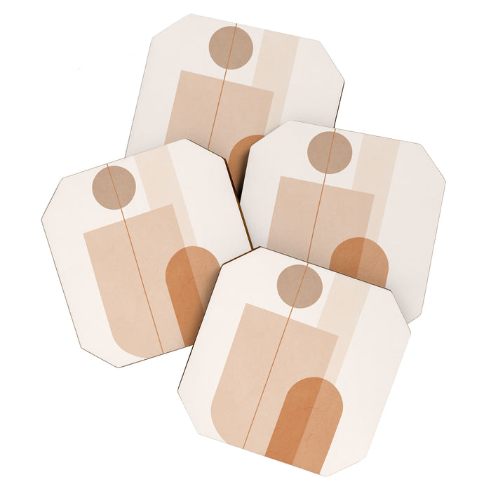 Minimal Geometric Shapes 9 Coaster Gallery Image 1