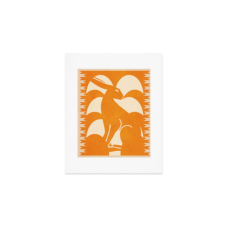 Minimalist Rabbit 3 Art Print Gallery Image 1