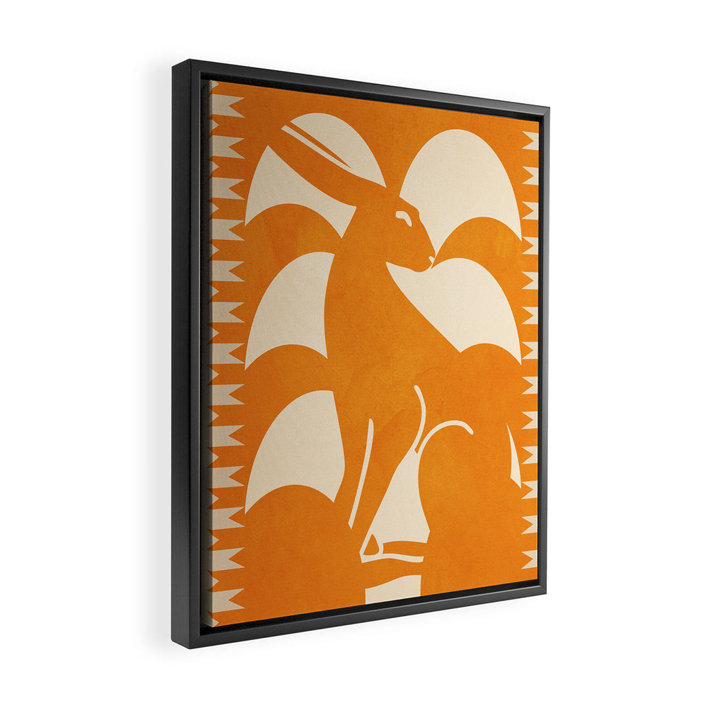 Minimalist Rabbit 3 Framed Canvas Print Gallery Image 2