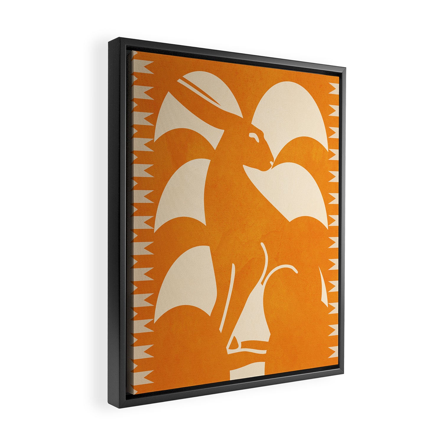 Minimalist Rabbit 3 Framed Canvas Print Gallery Image 2