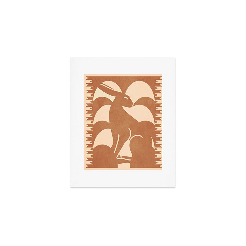 Minimalist Rabbit 5 Art Print Gallery Image 1