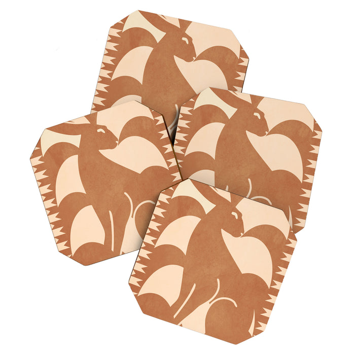 Minimalist Rabbit 5 Coaster Gallery Image 1