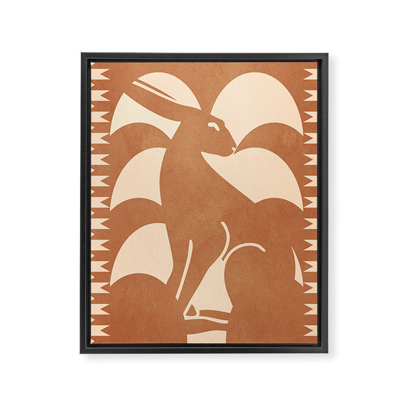 Minimalist Rabbit 5 Framed Canvas Print Gallery Image 6