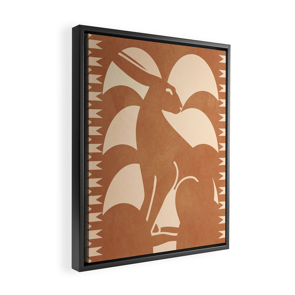 Minimalist Rabbit 5 Framed Canvas Print Gallery Image 2