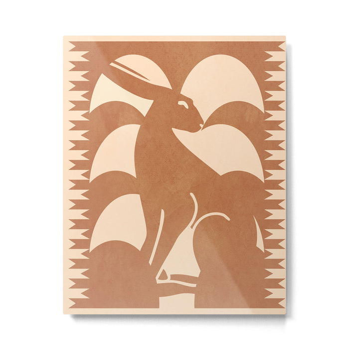 Minimalist Rabbit 5 Metal Print Gallery Image 1