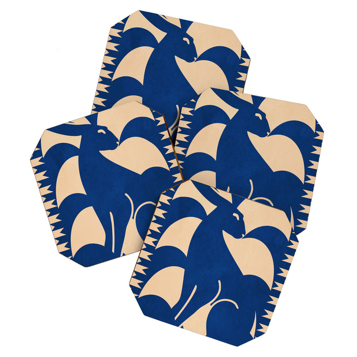 Minimalist Rabbit 6 Coaster Gallery Image 1