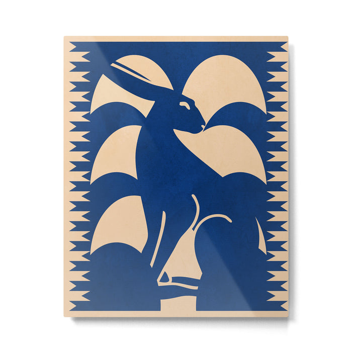 Minimalist Rabbit 6 Metal Print Gallery Image 1