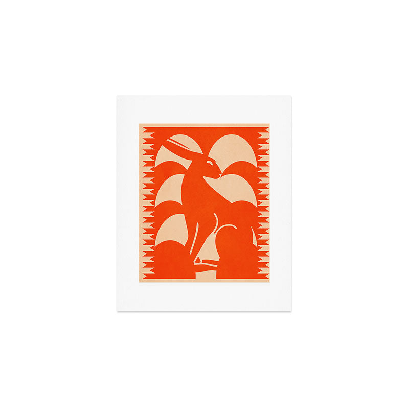 Minimalist Rabbit 7 Art Print Gallery Image 1
