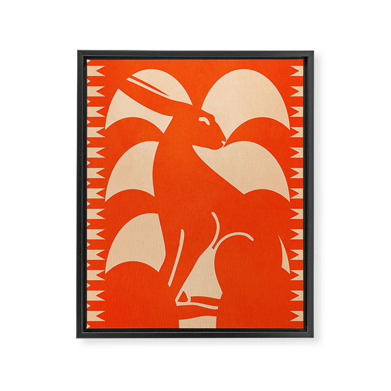 Minimalist Rabbit 7 Framed Canvas Print Gallery Image 6