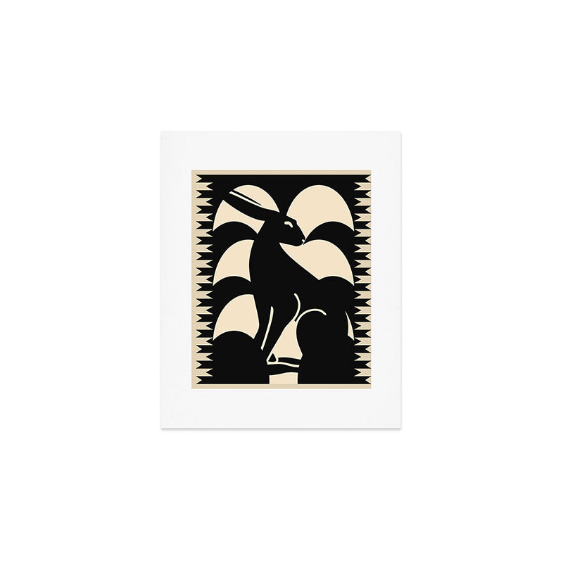 Minimalist Rabbit Art Print Gallery Image 1