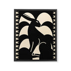 Minimalist Rabbit Framed Canvas Print Gallery Image 6