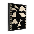 Minimalist Rabbit Framed Canvas Print Gallery Image 2
