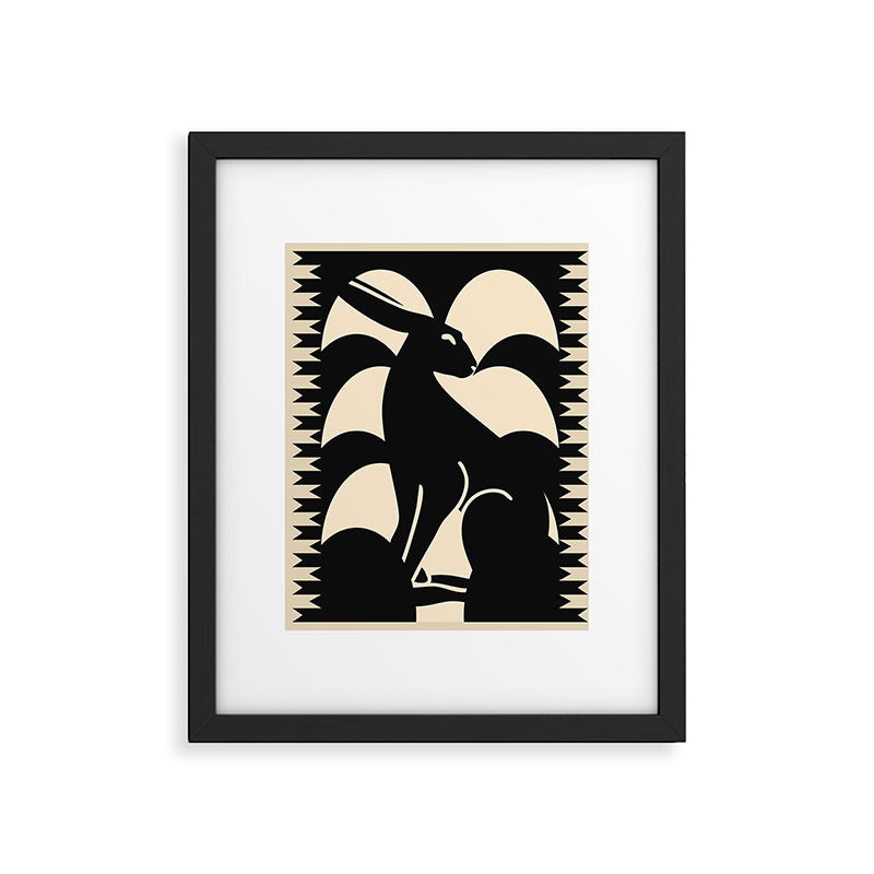 Minimalist Rabbit Framed Art Print Gallery Image 5