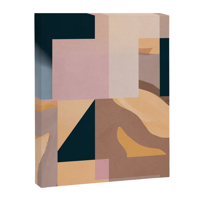 Modern Abstraction Mocha Mousse 2 Canvas Print Gallery Image 1