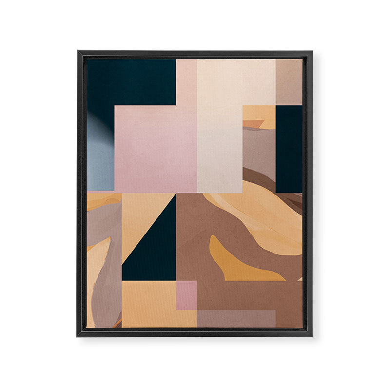 Modern Abstraction Mocha Mousse 2 Framed Canvas Print Gallery Image 6