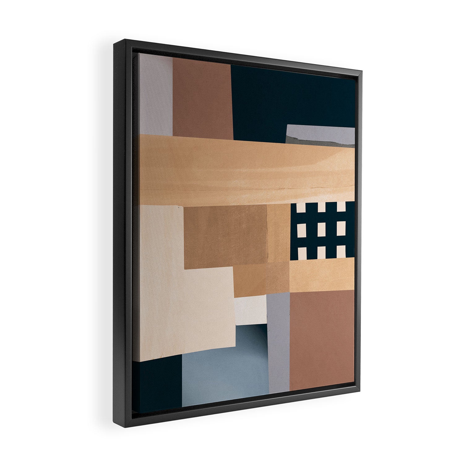 Modern Abstraction Mocha Mousse 3 Framed Canvas Print Gallery Image 2