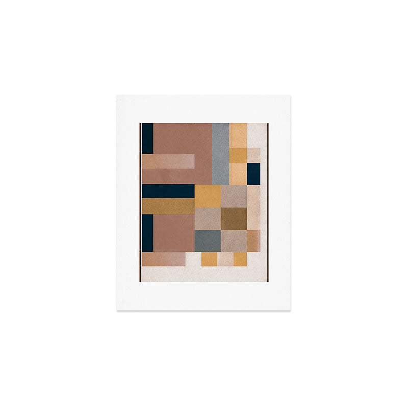 Modern Abstraction Mocha Mousse 4 Art Print Gallery Image 1