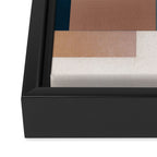 Modern Abstraction Mocha Mousse 4 Framed Canvas Print Gallery Image 3