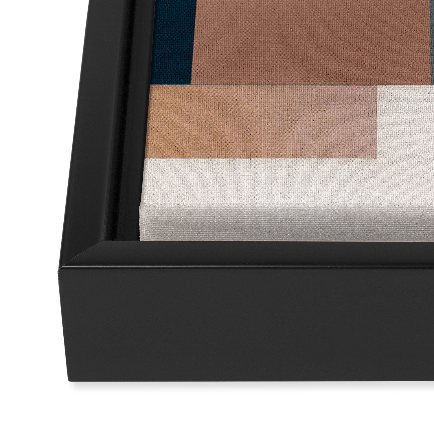 Modern Abstraction Mocha Mousse 4 Framed Canvas Print Gallery Image 3