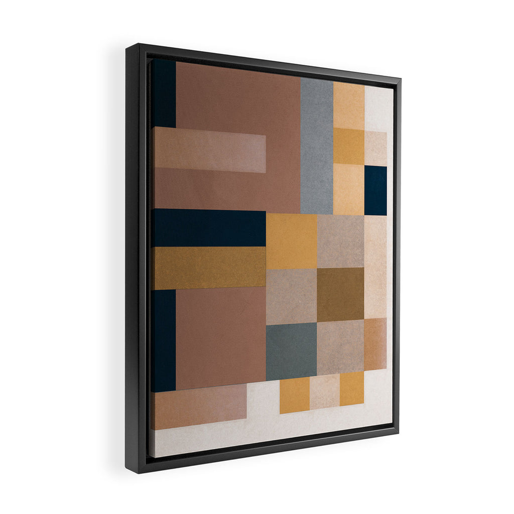 Modern Abstraction Mocha Mousse 4 Framed Canvas Print Gallery Image 2