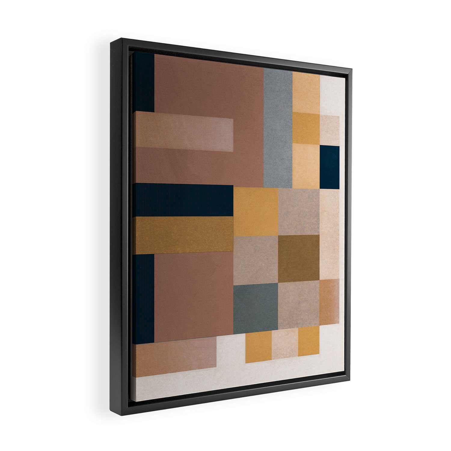 Modern Abstraction Mocha Mousse 4 Framed Canvas Print Gallery Image 2