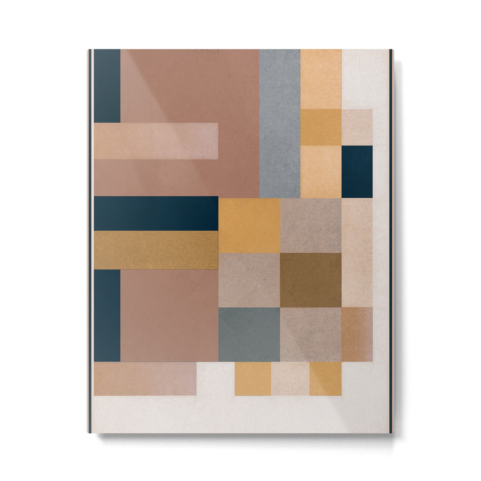 Modern Abstraction Mocha Mousse 4 Metal Print Gallery Image 4