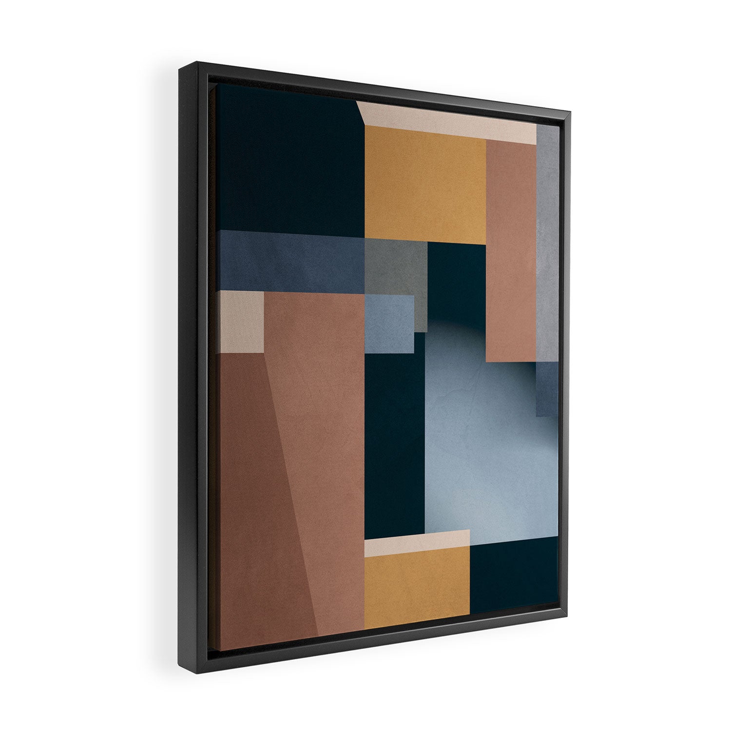 Modern Abstraction Mocha Mousse 5 Framed Canvas Print Gallery Image 2