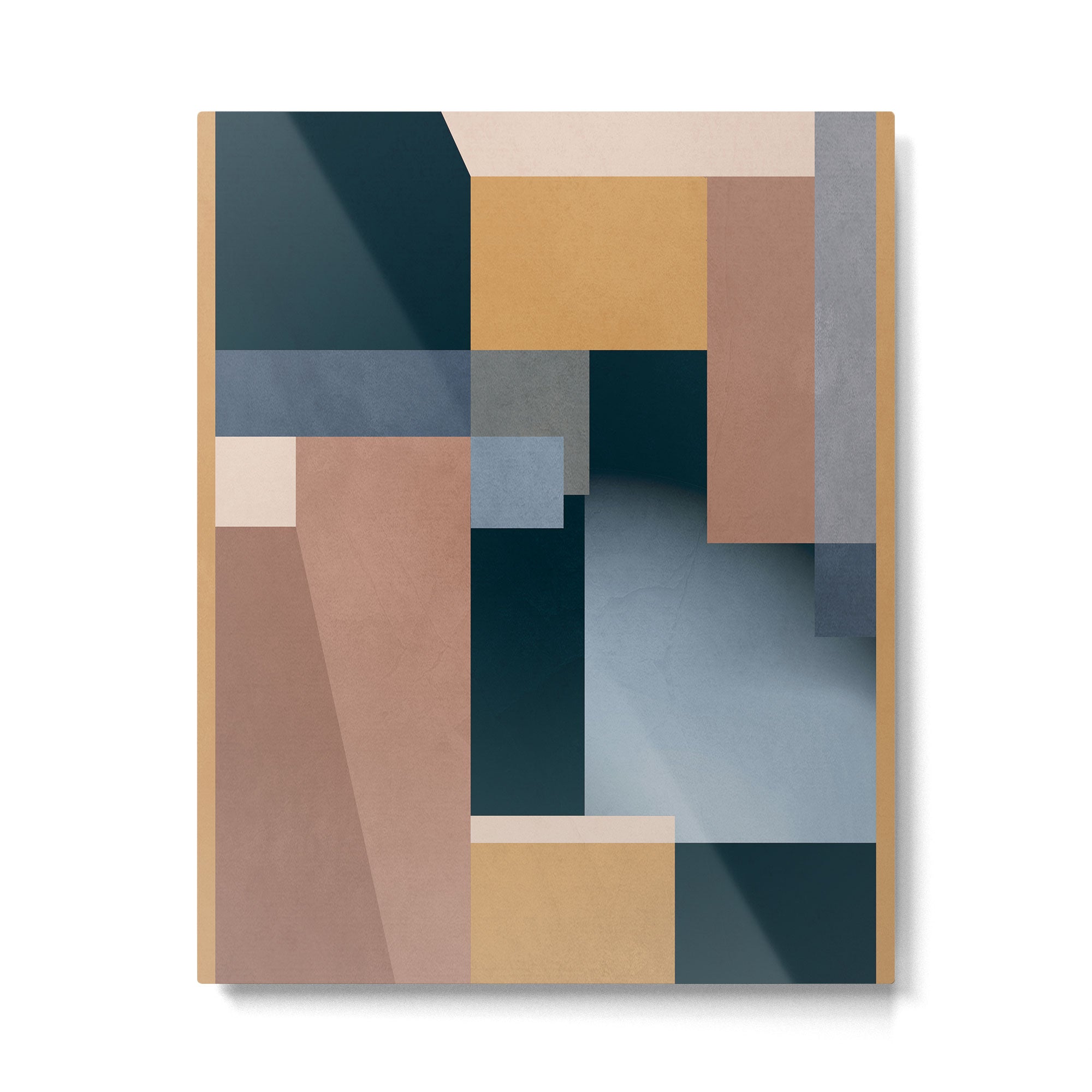 Modern Abstraction Mocha Mousse 5 Metal Print Gallery Image 4