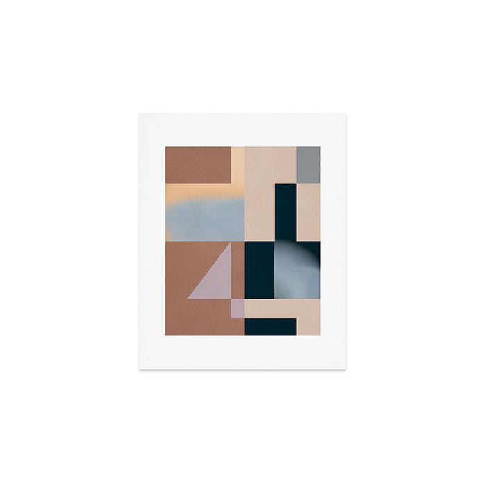 Modern Abstraction  Mocha Mousse Art Print Gallery Image 1