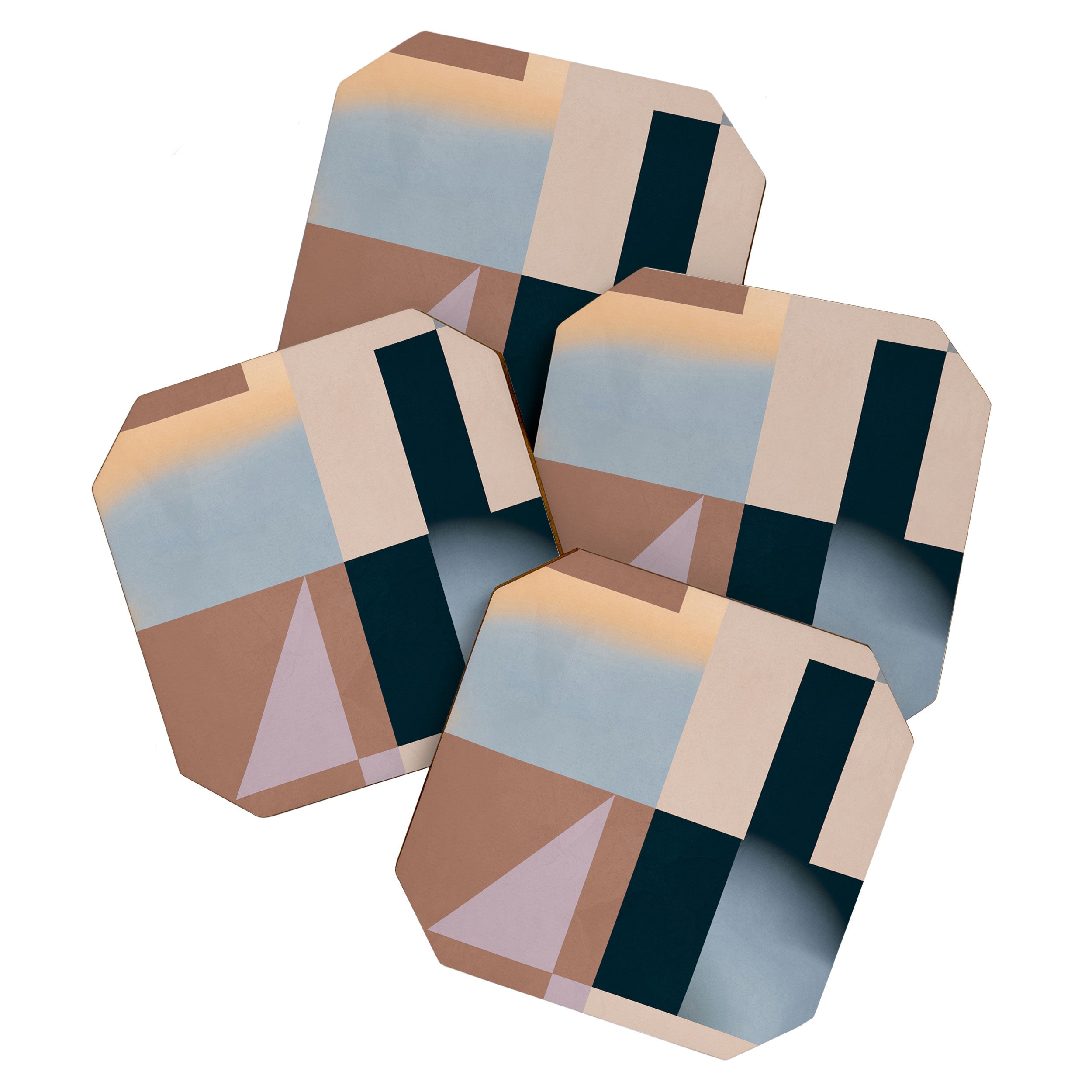 Modern Abstraction  Mocha Mousse Coaster Gallery Image 1