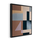 Modern Abstraction  Mocha Mousse Framed Canvas Print Gallery Image 2