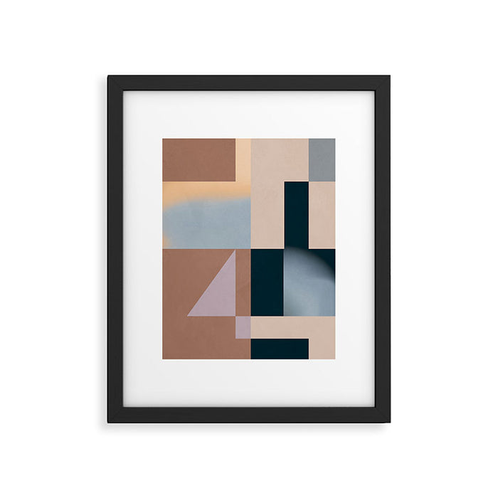 Modern Abstraction  Mocha Mousse Framed Art Print Gallery Image 1